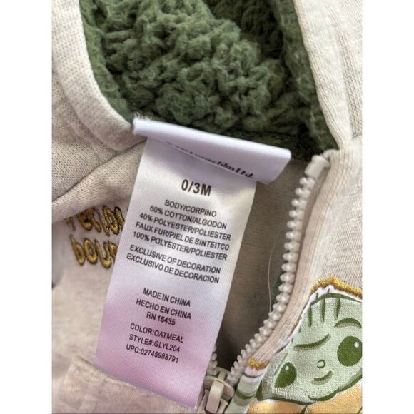 STAR WARS Infant 0-6 Mos Baby Yoda Grogu The Mandalorian Bundle Jacket/Pants & T - Picture 10 of 10